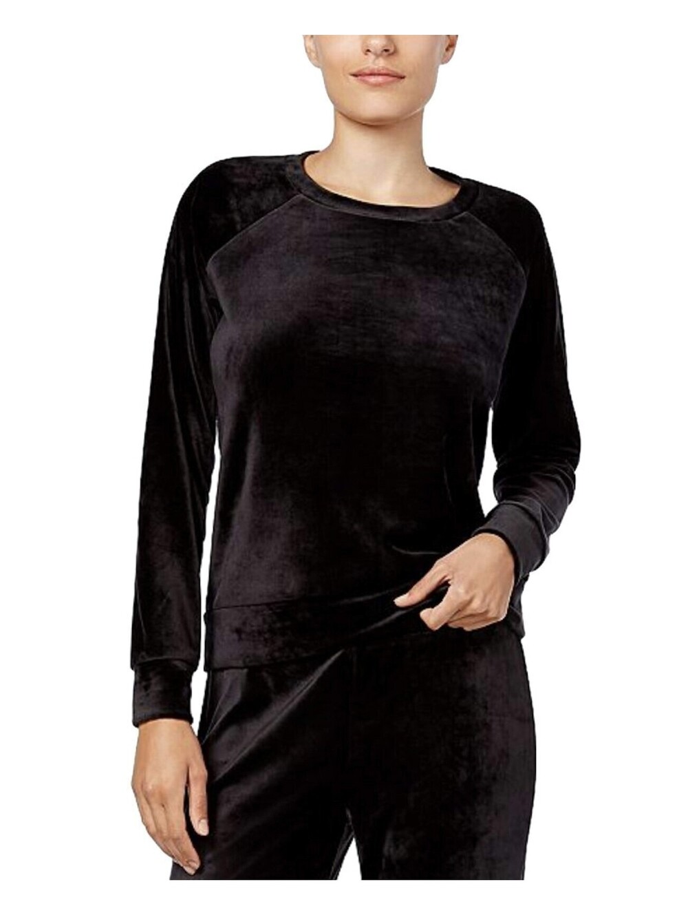 Alfani Womens Sleepwear Velvet Pajama Top Only,1-Piece Size L